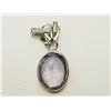 Image 3 : #26-14K WHITE GOLD TANZANITE & DIAMOND PENDANT