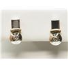 Image 1 : #32-14K WHITE & YELLOW GOLD DIAMOND EARRINGS