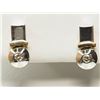 Image 2 : #32-14K WHITE & YELLOW GOLD DIAMOND EARRINGS