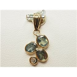 #33-14K YELLOW GOLD ALEXANDRITE & DIAMOND PENDANT