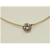 Image 1 : #34-10K YELLOW GOLD DIAMOND SOLITAIRE NECKLACE