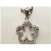 Image 1 : #36-14K WHITE GOLD DIAMOND FLORAL PENDANT.