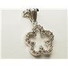 Image 2 : #36-14K WHITE GOLD DIAMOND FLORAL PENDANT.