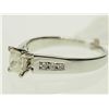 Image 2 : #38-14K WHITE GOLD PRINCESS CUT DIAMOND & 6