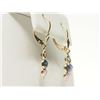 Image 3 : #39-14K YELLOW GOLD FANCY COLOUR SAPPHIRE EARRINGS