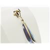 Image 2 : #42-14K YELLOW GOLD TANZANITE & DIAMOND PENDANT