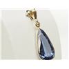 Image 3 : #42-14K YELLOW GOLD TANZANITE & DIAMOND PENDANT