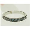 Image 1 : #44-14K WHITE GOLD BLUE DIAMOND RING SIZE 5.5