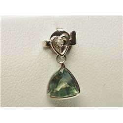 #47-14K WHITE GOLD ALEXANDRITE & DIAMOND PENDANT