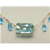 Image 1 : #48-10K YELLOW GOLD BLUE TOPAZ NECKLACE