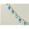 Image 2 : #48-10K YELLOW GOLD BLUE TOPAZ NECKLACE