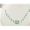 Image 3 : #48-10K YELLOW GOLD BLUE TOPAZ NECKLACE