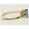 Image 3 : #49-14K YELLOW GOLD TANZANITE & DIAMOND RING SIZE 6.5