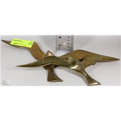 PAIR OF BRASS BIRDS
