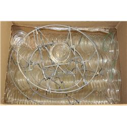 BOX OF VINTAGE JAR LIDS AND MORE!