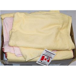 BOX OF NEW TOWELS