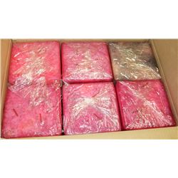 CASE OF SIX 6"X6"X6" MARBLE FINISHED CANDLES