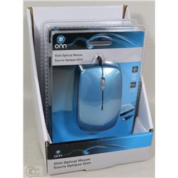 CASE OF 2 ONN SLIM OPTICAL WIRED MICE