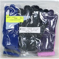 5PACK LADIES TEXTING GLOVES
