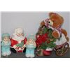 Image 1 : CHRISTMAS BEAR ON A WICKER TRICYCLE WITH SANTA