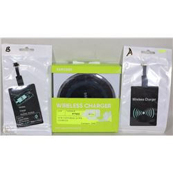 UNIVERSAL WIRELESS CHARGER W/  2PC. UNIVERSAL