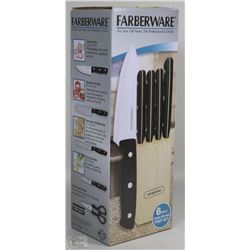FARBERWARE 6PC. KNIFE BLOCK SET