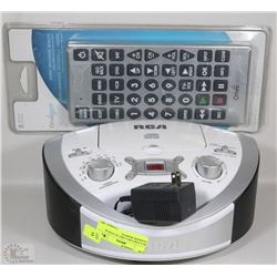 RCA PORTABLE DISC PLAYER & OVERSIZE REMOTE