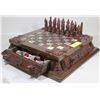 Image 1 : CHESS BOARD WITH CARVED FIGURINES FROM MEXICO