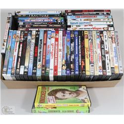LARGE FLAT OF DVDS