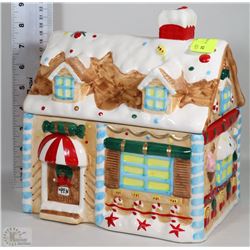 Cookie gingerbread jar aren wonderful line LARGE CHRISTMAS HOUSE COOKIE JAR