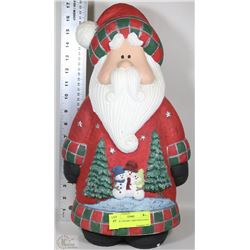 LARGE CERAMIC CHRISTMAS SANTA 18"H