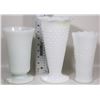 Image 1 : THREE MILKGLASS VASES