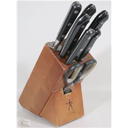J.A. HENKLE KNIFE SET IN BLOCK