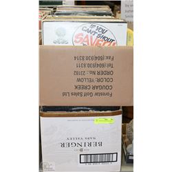 6 BOXES OF ASSORTED RECORDS