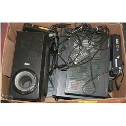 BOX OF ASSORTED ELECTRONICS INCL DVD PLAYER,