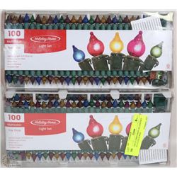 PAIR OF CHRISTMAS 100 LIGHTSET MULTI COLOURED