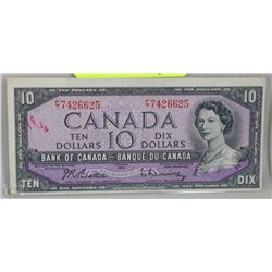 1954 CANADIAN $10.00 BANK NOTES