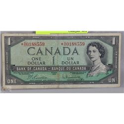 1954 CANADIAN $1.00 REPLACEMENT BANK NOTE