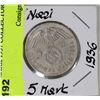 Image 1 : NAZI 5 MARK 1937 COLLECTOR COIN "E"