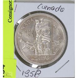 CANADIAN 1958 SILVER DOLLAR COIN