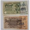 Image 1 : NAZI BANK NOTES STAMPED 3RD SS TOTENKOPF