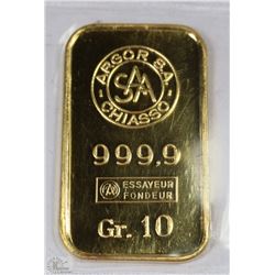 10 GRAM SOLID GOLD BAR