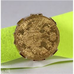 24K SOLID GOLD AUSTRIAN DUCAT COIN RING