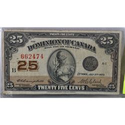 1923 CANADIAN SHINPLASTER