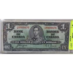 1937 CANADIAN $1.00 BILL