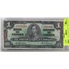 Image 1 : 1937 CANADIAN $1.00 BILL SIGNED BY GORDON & TOWERS
