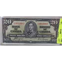 1937 CANADIAN $20.00 BILL