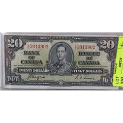 1937 CANADIAN $20.00 BILL