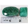 Image 1 : PAIR OF NATURAL EMERALD POLISHED GEMSTONES 228CT &