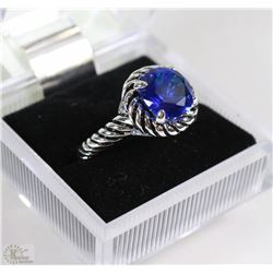 WOMENS 9K WHITE GOLD FILLED RING